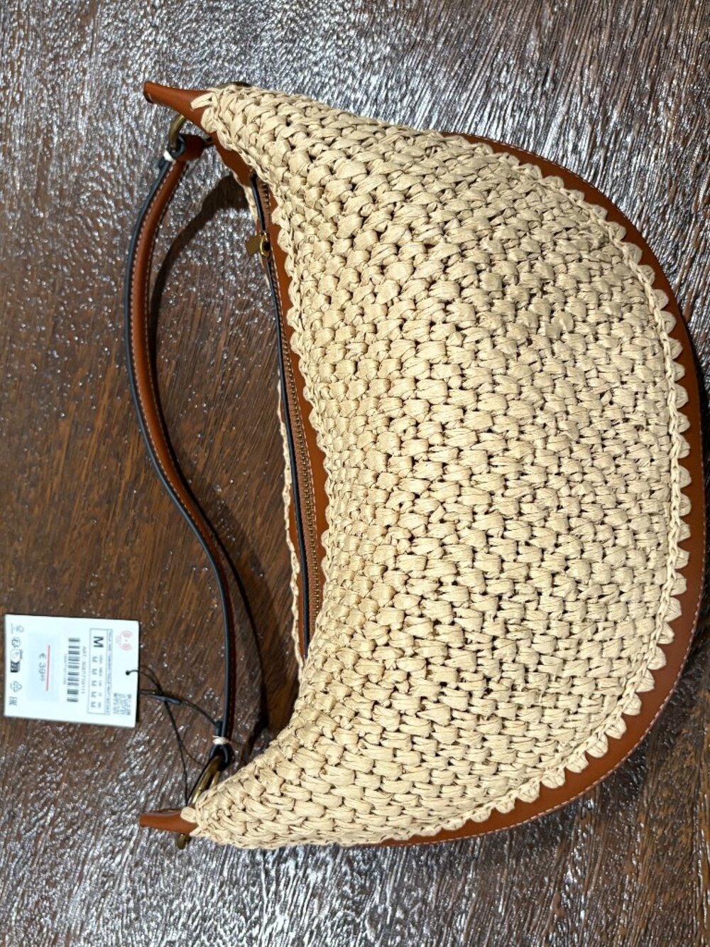 ZARA Multi-position Bucket Bag Rattan Brown NWT NEW